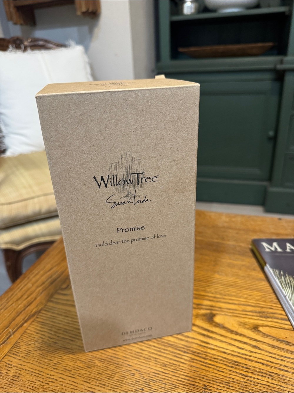 Willow Tree Beige Kraft Box with Black Print